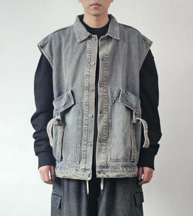 洗水牛仔背心褸 Floor&co-025V