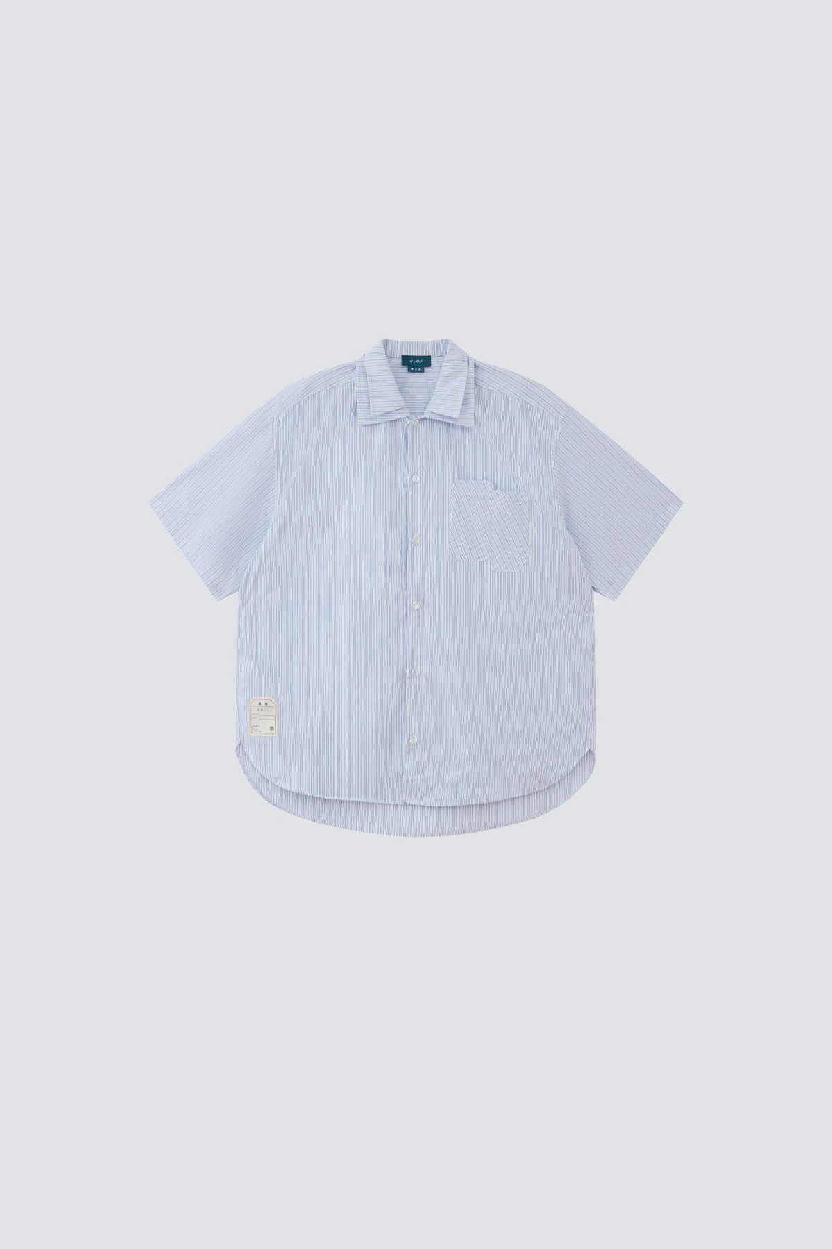 Double Collar Blue White Stripes Shirt｜Blue｜Hong Kong Original Design