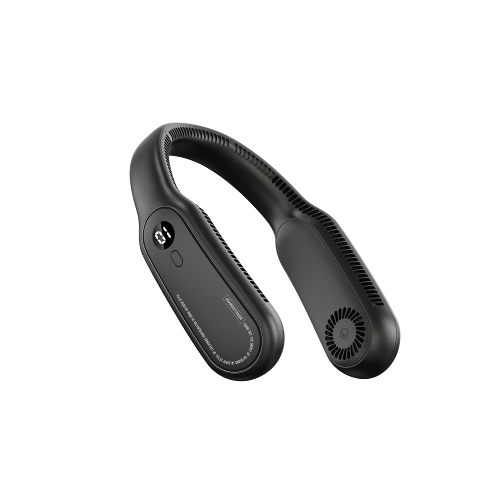 ADAMOUTDOOR｜無葉掛脖風扇 黑色