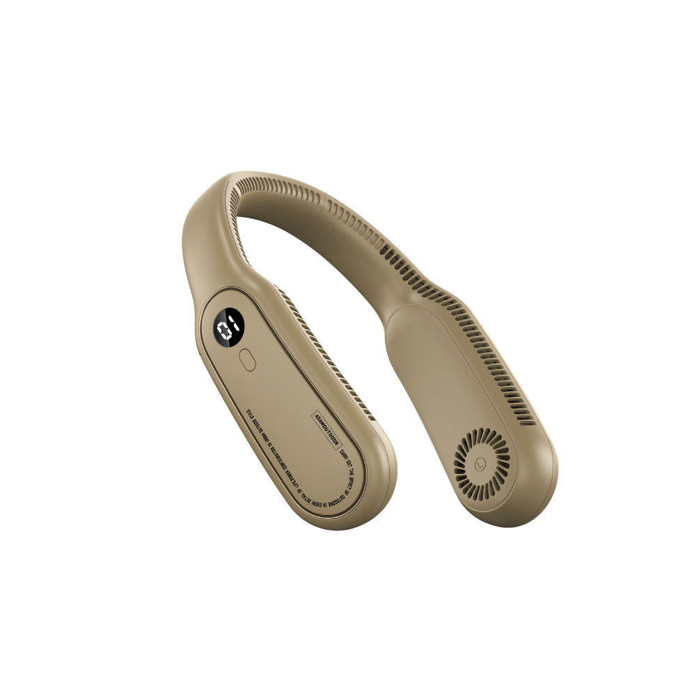 ADAMOUTDOOR｜無葉掛脖風扇 沙漠色