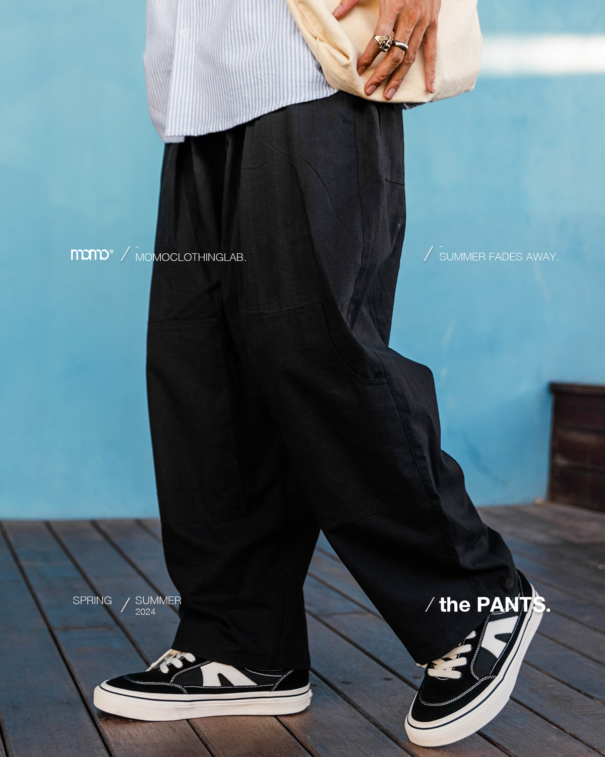 OurPick 日系寬版打摺褲 MO1004