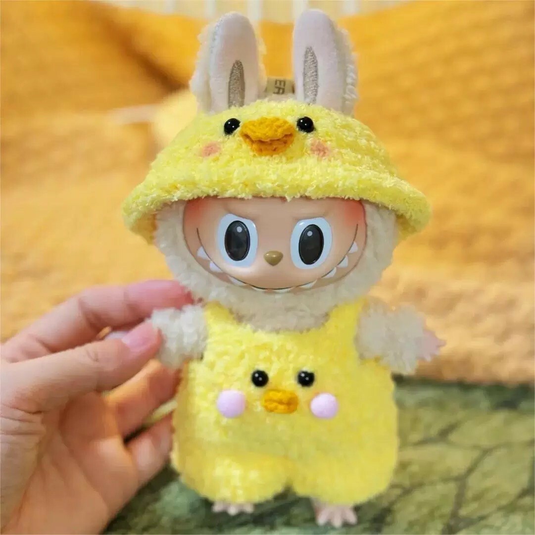 拉布布 LABUBU 心動馬卡龍 吊飾專用服裝 黃色小鴨套裝 (無附吊飾)