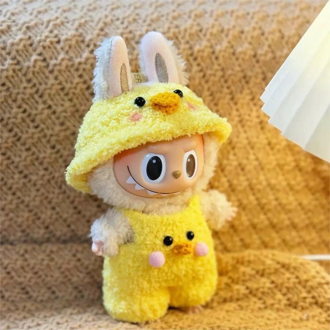 拉布布 LABUBU 心動馬卡龍 吊飾專用服裝 黃色小鴨套裝 (無附吊飾)