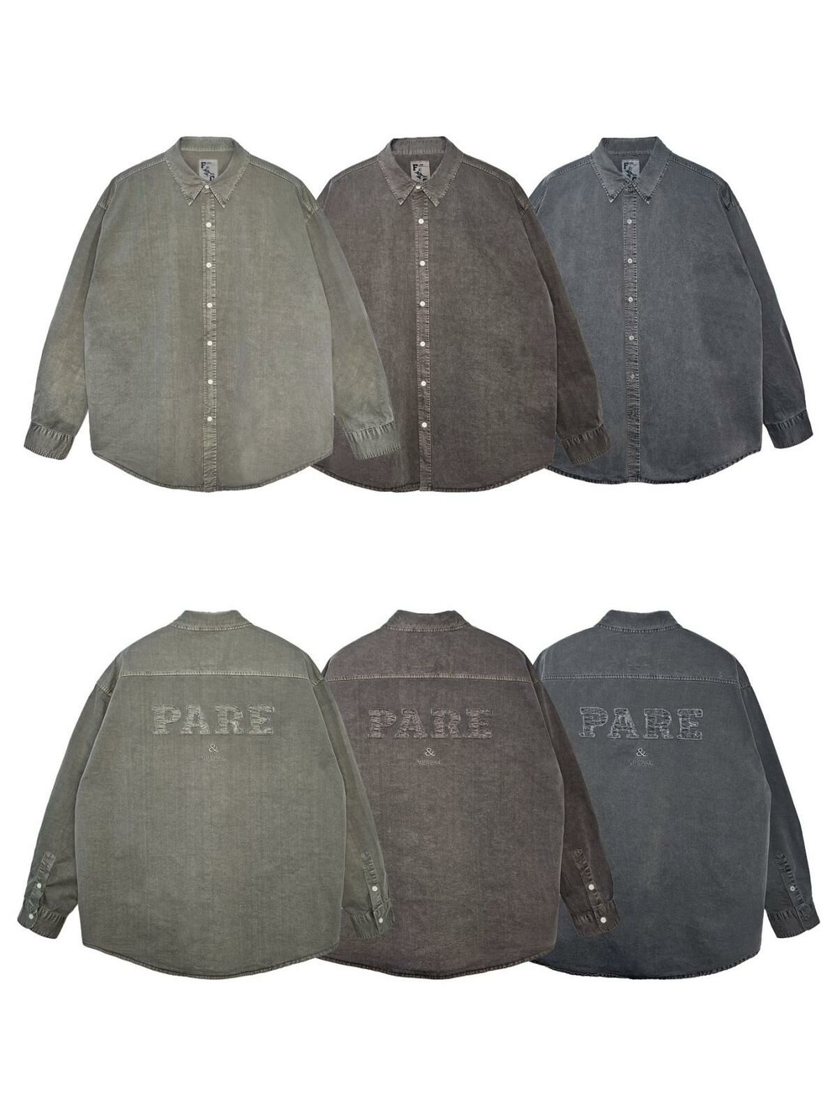 洗水淨色英文字長袖恤衫 Floor&co-027S