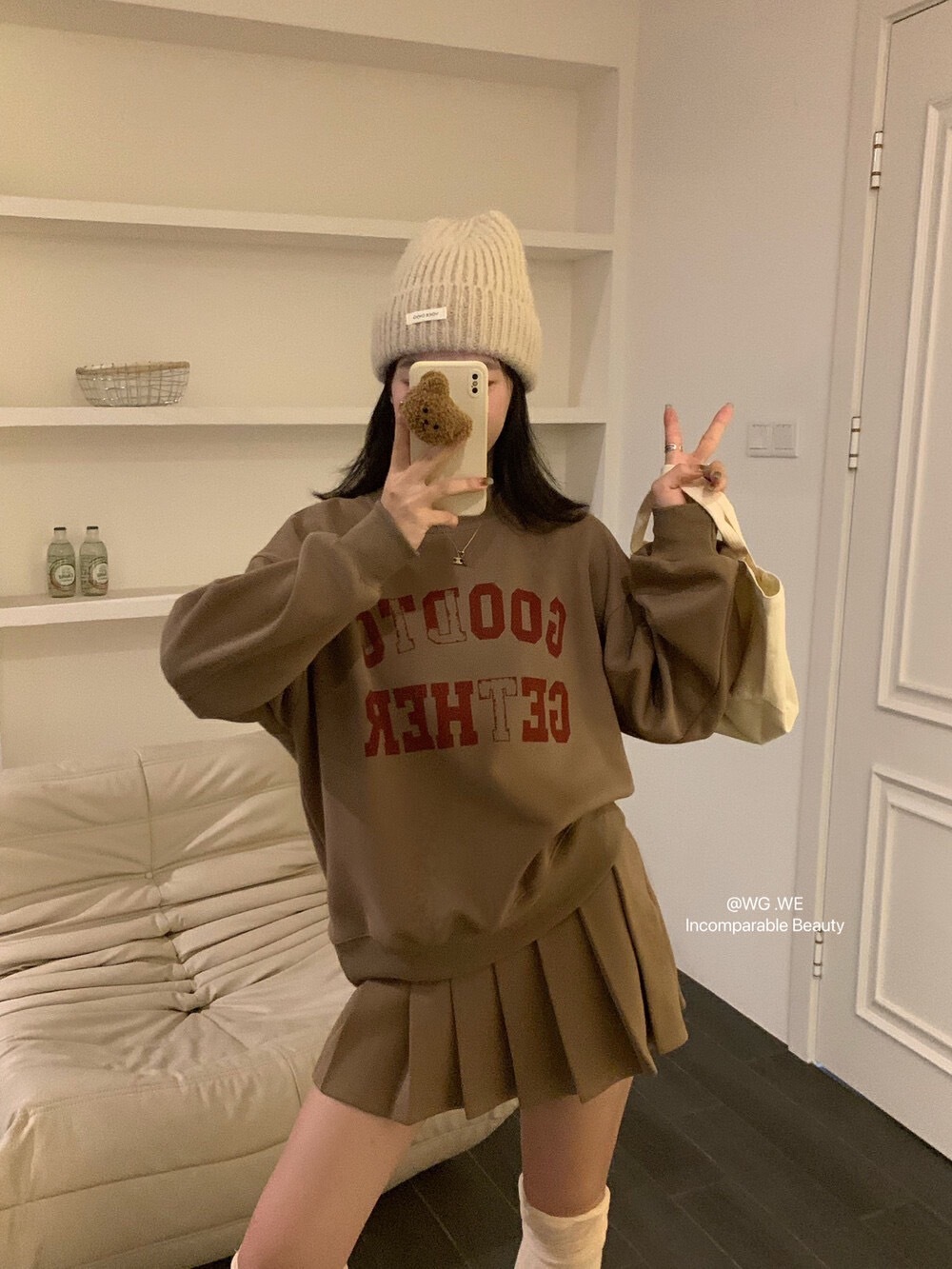 大地色系長袖套裝