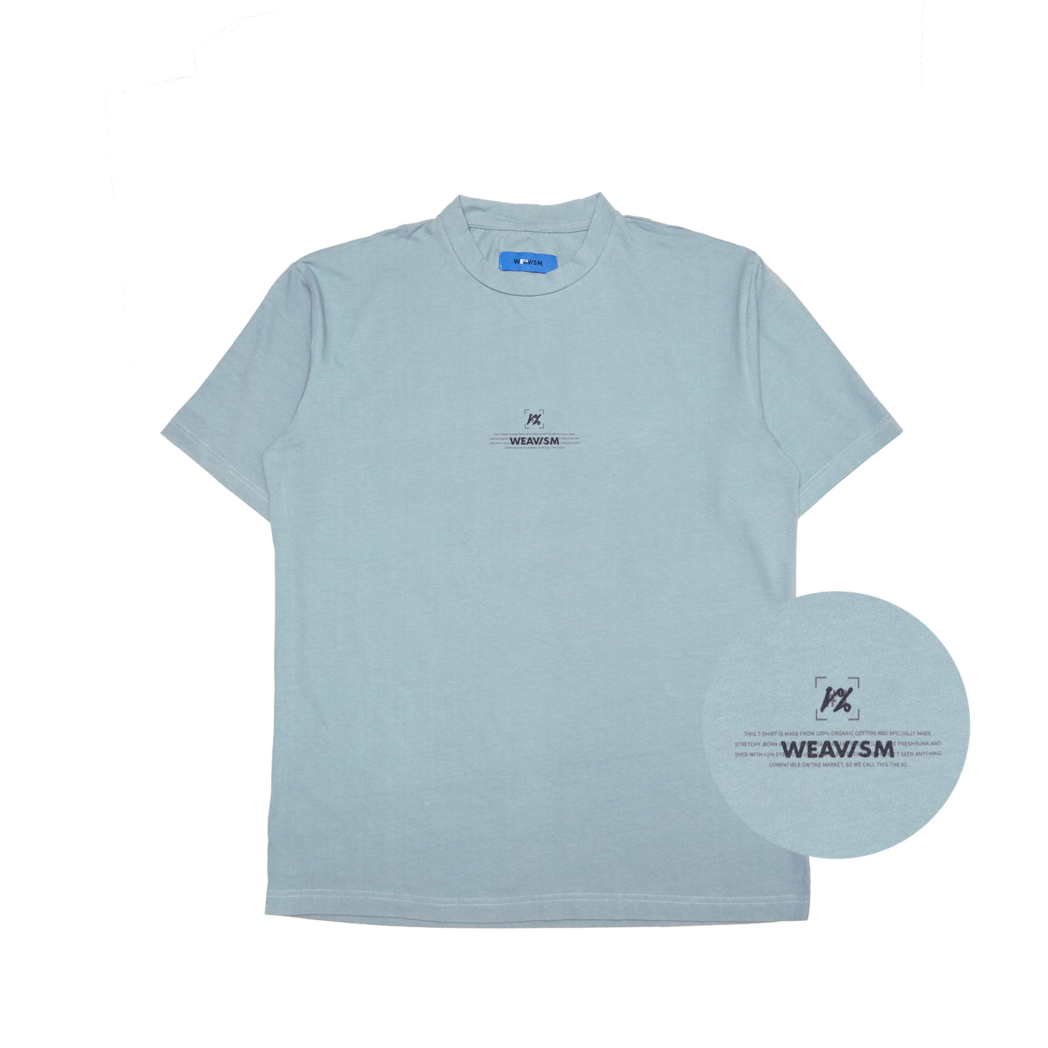 1%彈簧有機棉Tee-碧穹藍