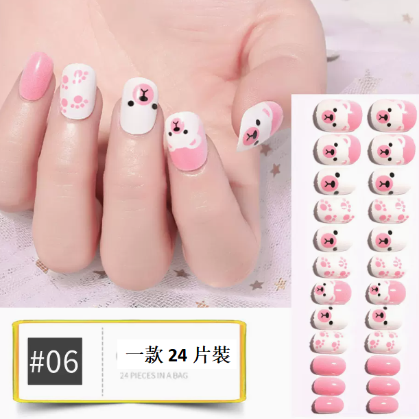 爆款美甲  兒童穿戴甲RT06#（24片裝）