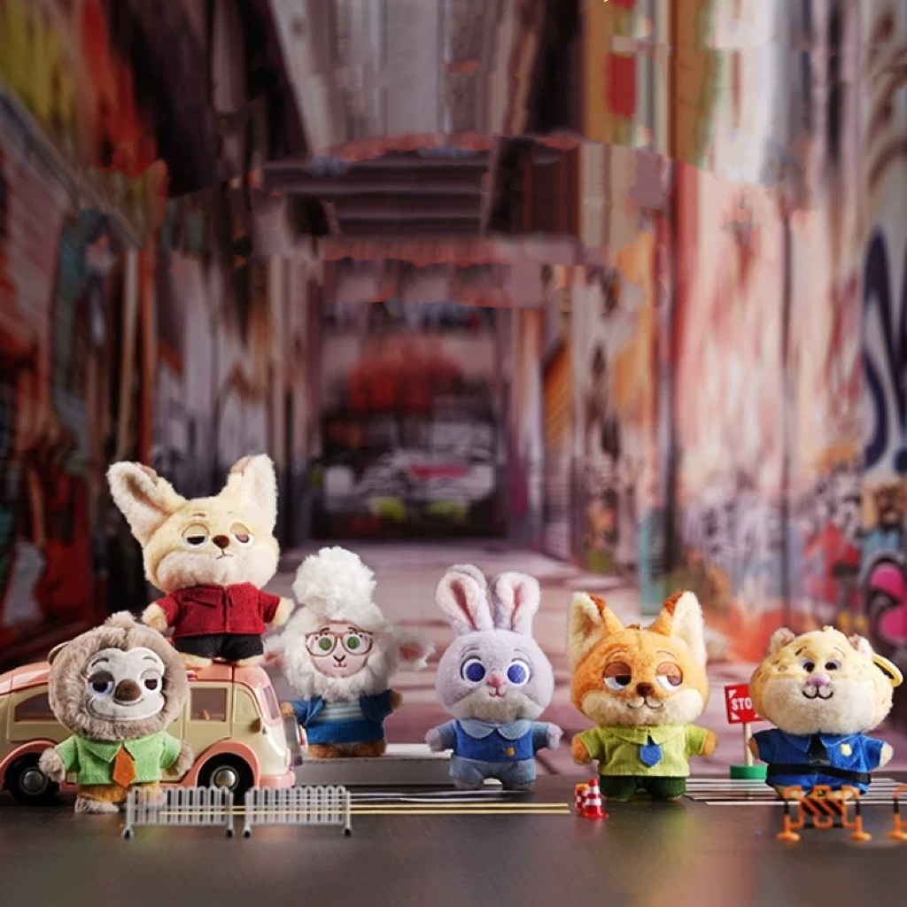 迪士尼正版 動物方城市 卡通角色 毛絨 吊飾 預購