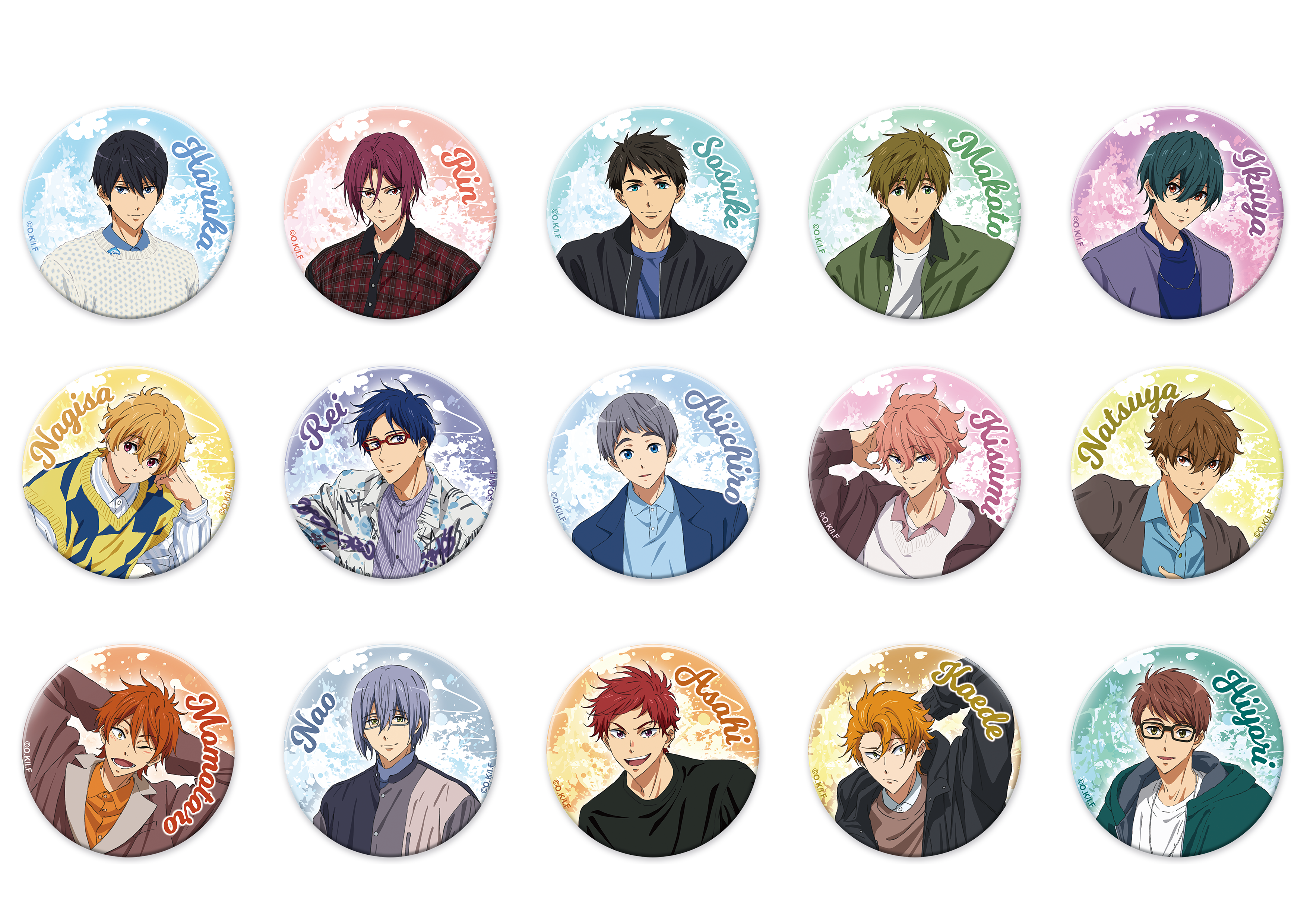 Free!十周年-圓形磁鐵-15款隨機