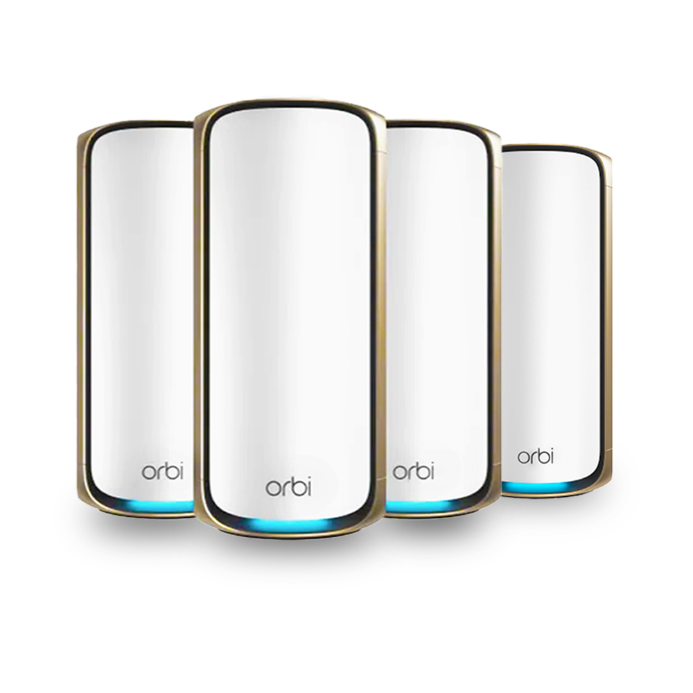 NETGEAR Orbi RBE974S BE27000  四頻 WiFi 7 Mesh 延伸系統 路由器+3衛星  (星盾白)