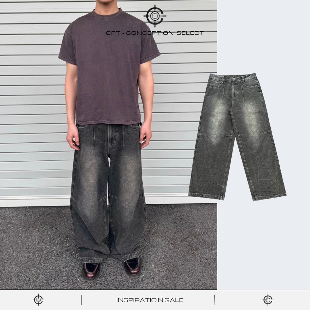 流行に  PROJECT GR Baggy超クールなストリート風水の牛仔パンツ Retro パンツ
