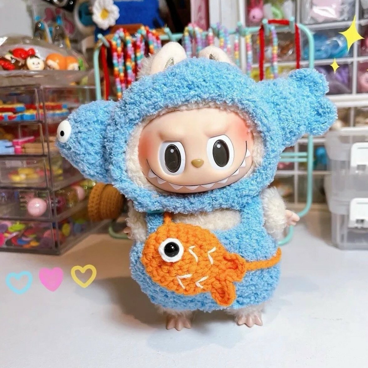 拉布布 LABUBU 心動馬卡龍 吊飾專用服裝 金魚套裝 (無附吊飾)
