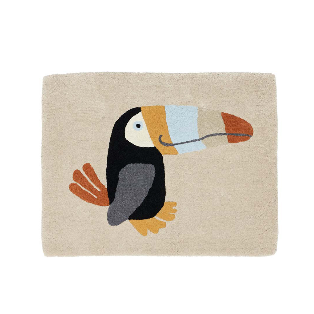 OYOY 造型手工羊毛地毯／巨嘴鳥塔肯