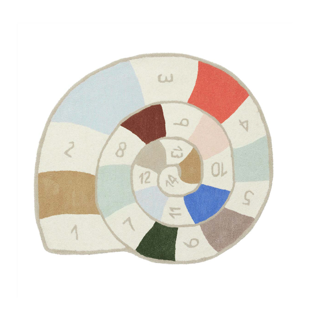 OYOY 造型手工羊毛地毯／跳格子