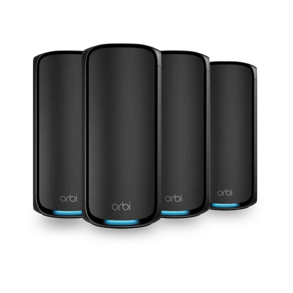 NETGEAR Orbi RBE974SB BE27000  四頻 WiFi 7 Mesh 延伸系統 路由器+3衛星  (騎士黑)