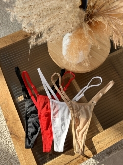 Mesh G-srting thong with removable sides