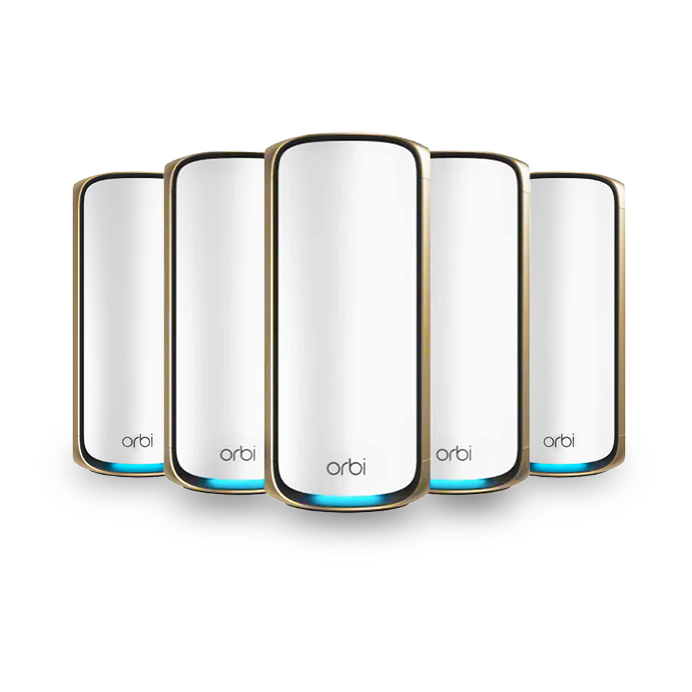 NETGEAR Orbi RBE975S BE27000  四頻 WiFi 7 Mesh 延伸系統 路由器+4衛星  (星盾白)