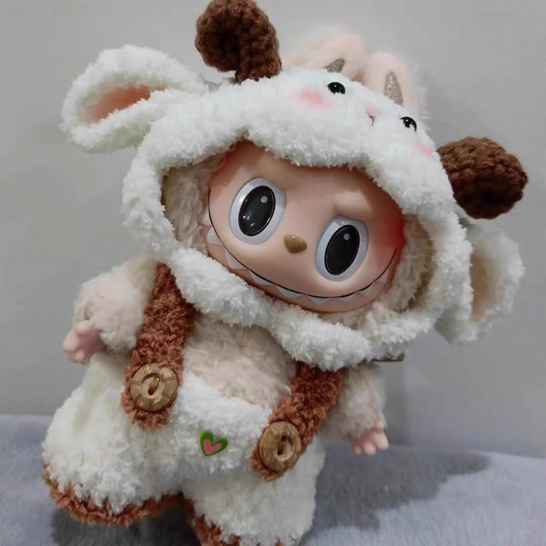 拉布布 LABUBU 心動馬卡龍 吊飾專用服裝 羊咩咩吊帶褲套裝 (無附吊飾)