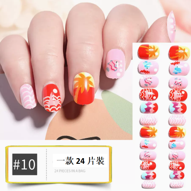 爆款美甲  兒童穿戴甲RT10#（24片裝）
