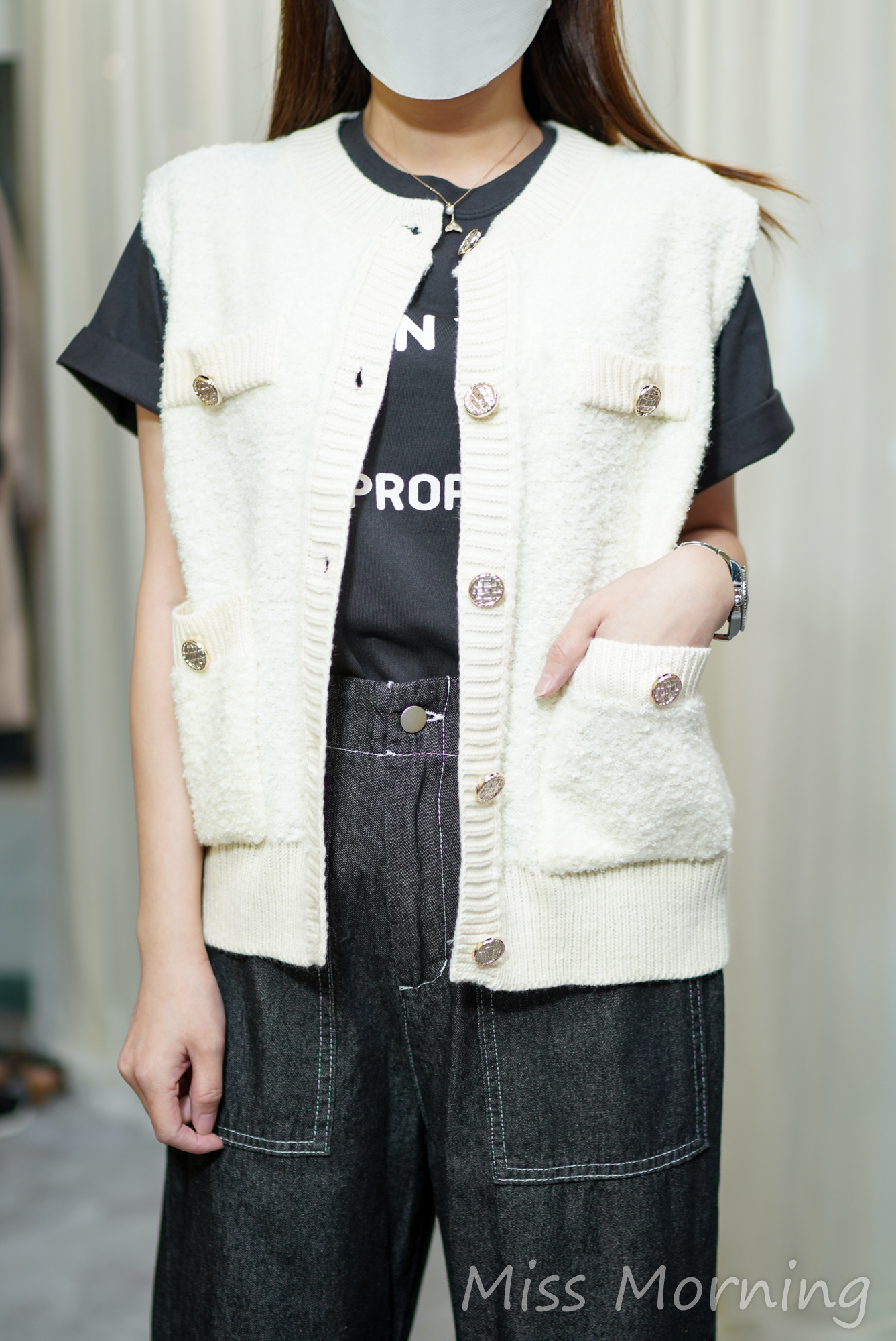 薄身羊咩咩背心褸(14160)