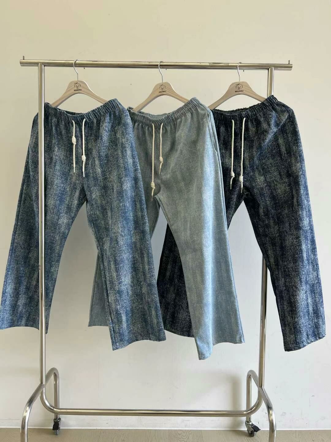 混色鬆身褲 KKUKKU-009P