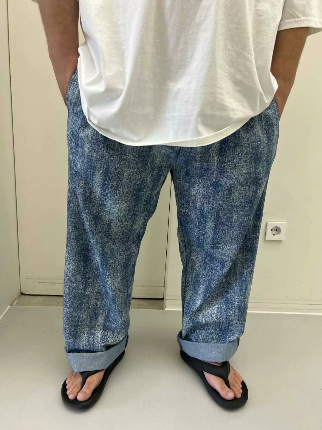 混色鬆身褲 KKUKKU-009P