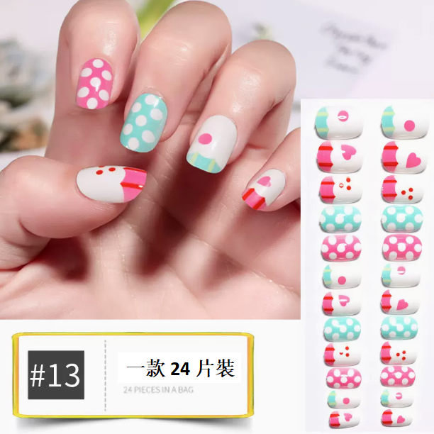爆款美甲  兒童穿戴甲RT13#（24片裝）