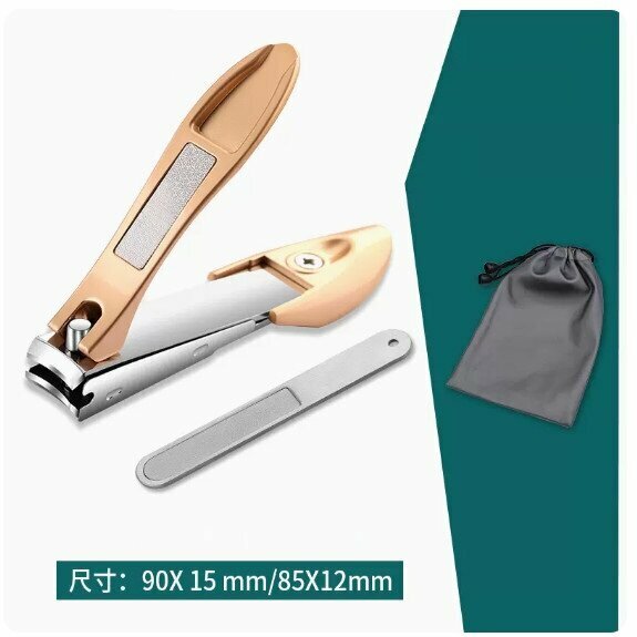 Popular nail clippers (anti-splash nail clippers gold + nail file)