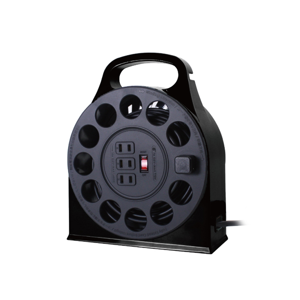 ADAMOUTDOOR｜多用途輪座式延長線 15M 黑色【熱銷商品已到貨】