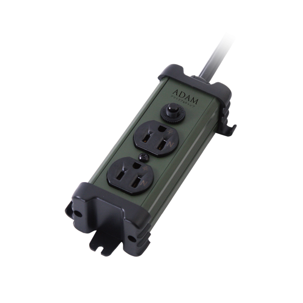 ADAMOUTDOOR｜延長用電源線組 軍綠色