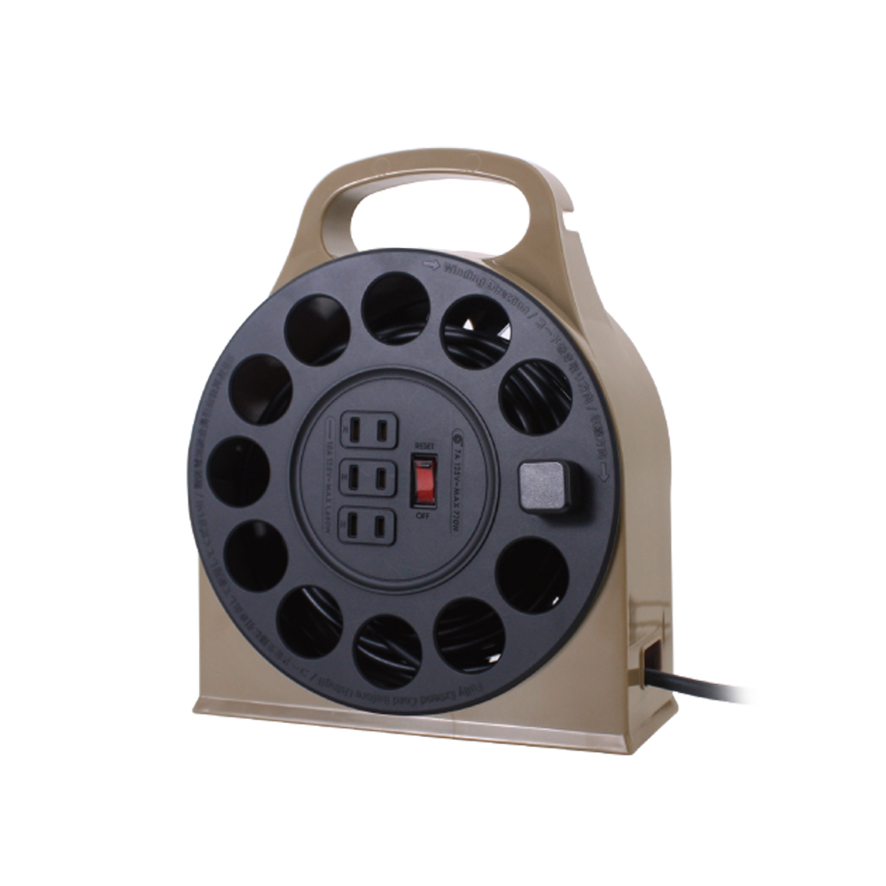 ADAMOUTDOOR｜多用途輪座式延長線 15M 沙漠色 【熱銷商品已到貨】