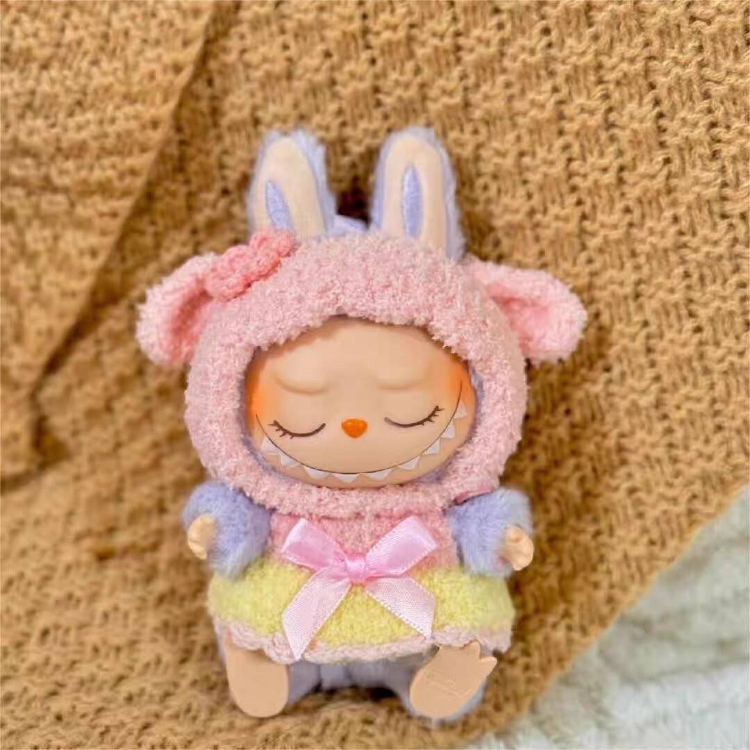 拉布布 LABUBU 坐坐派對 吊飾專用服裝 粉色兔兔套裝 (無附吊飾)