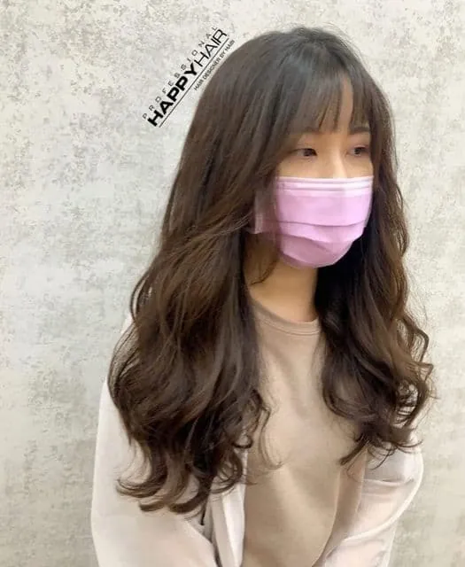 Habi's Perm Creation: Cloud Mermaid Perm. Curls with hair length extending below the chest.