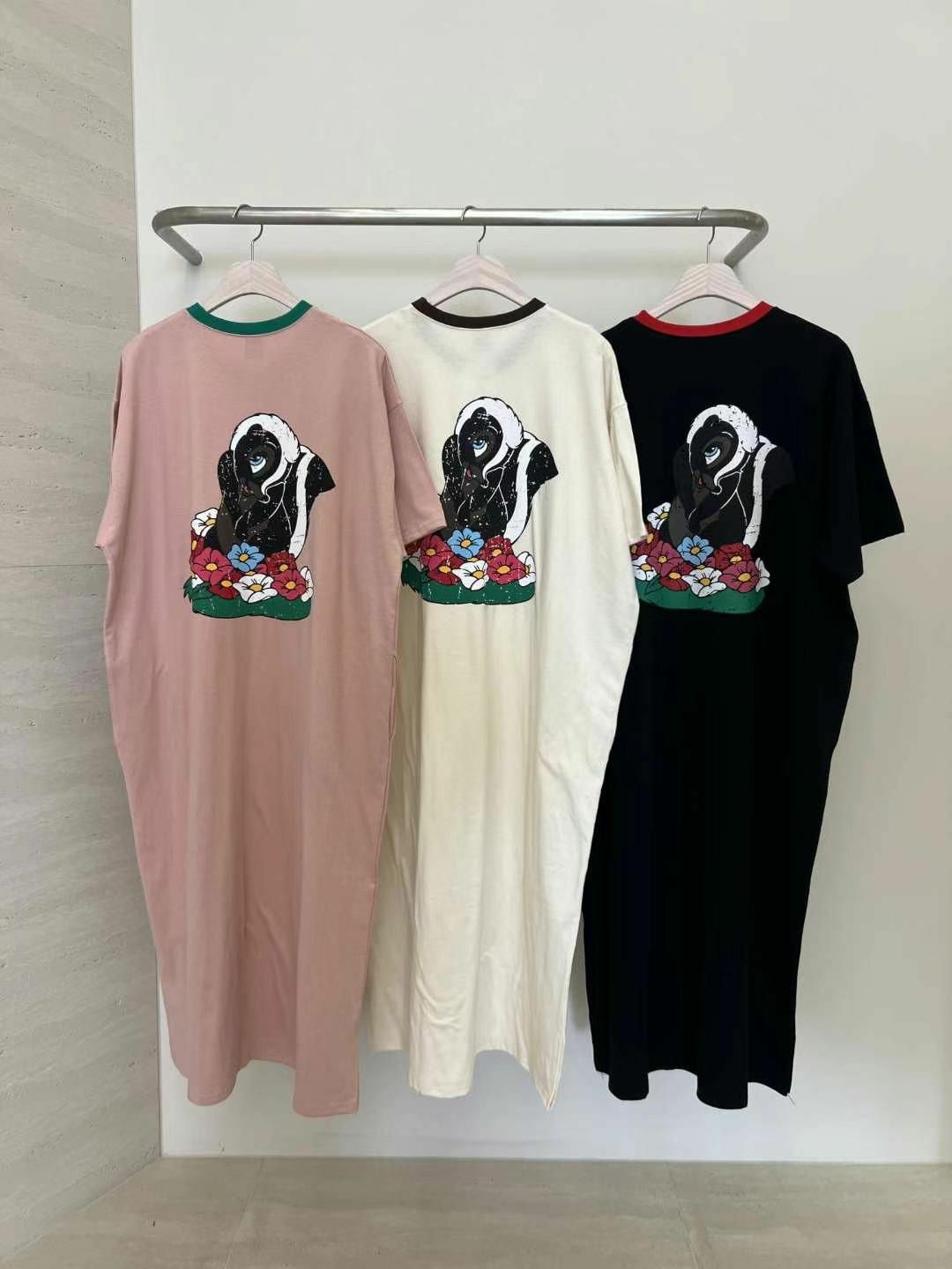 英文字圖案短袖長裙(女裝) KKUKKU-015T