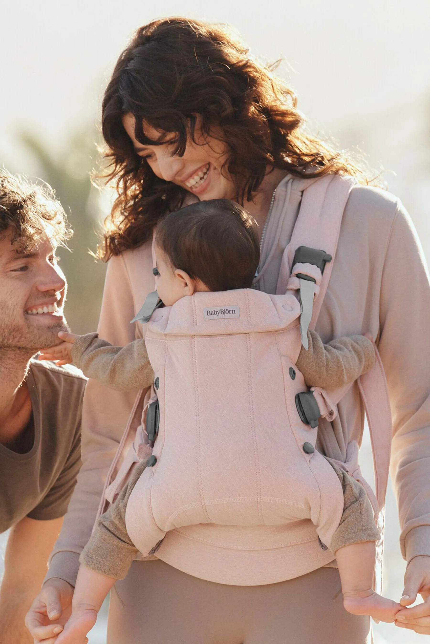 Babybjorn - Harmony 混色編織嬰兒揹帶 (淺粉色)