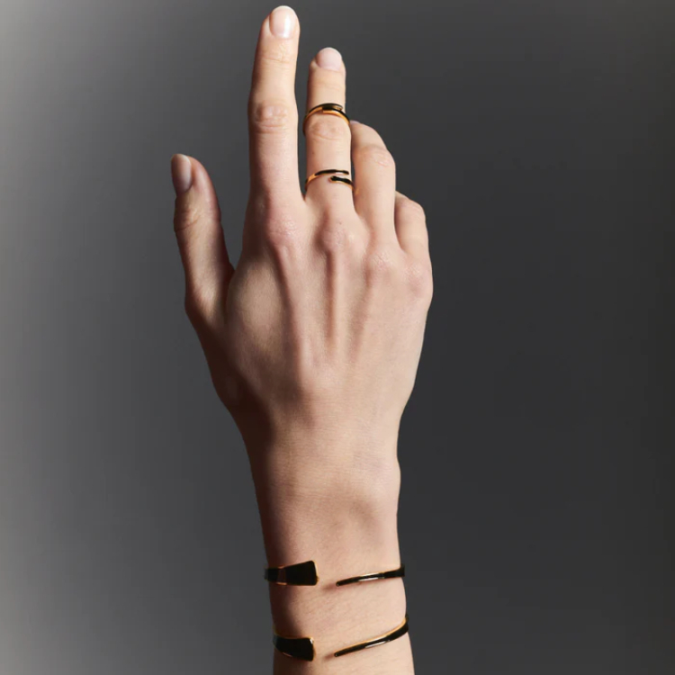 法國 Bangle Up TARA 可調式琺瑯鍍金戒指