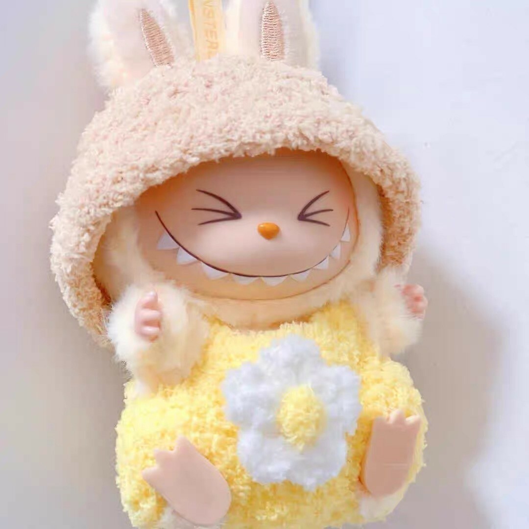 拉布布 LABUBU 坐坐派對 吊飾專用服裝 小白花黃色套裝 (無附吊飾)