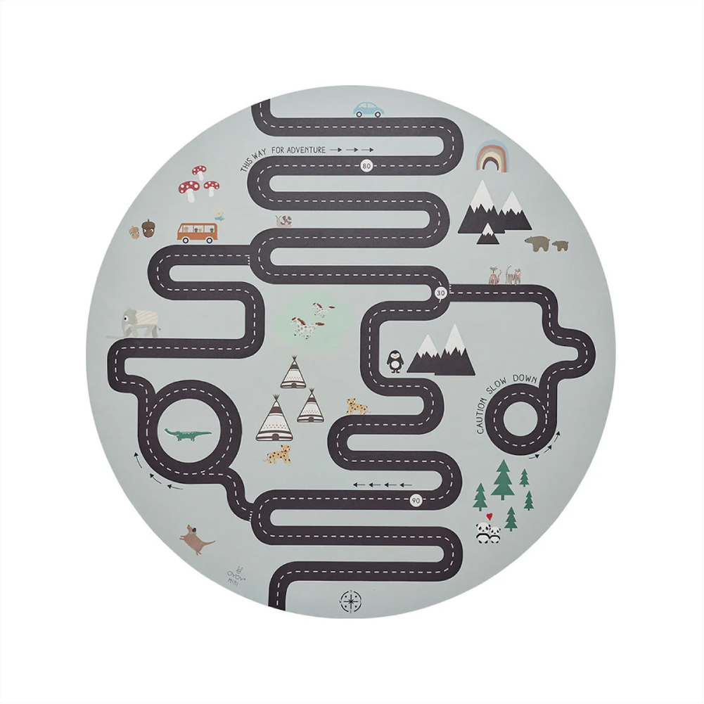 OYOY 圓形防滑地墊／冒險玩家