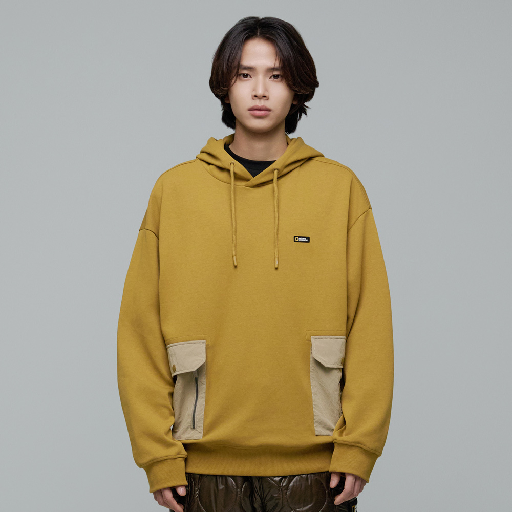 Unisex NRN Woven Pocket Hoodie MUSTARD