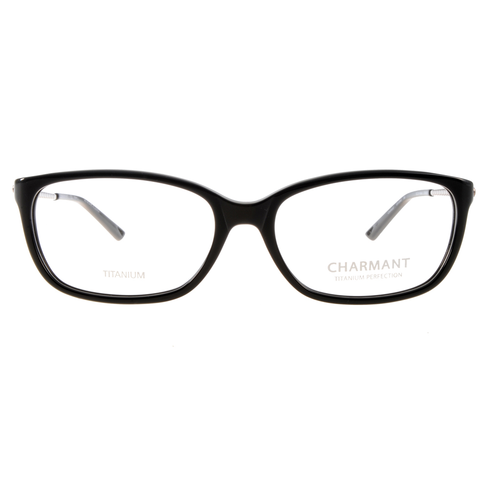 【CHARMANT-Z】CH10441 BK 簡約方框光學眼鏡 鈦金屬系列