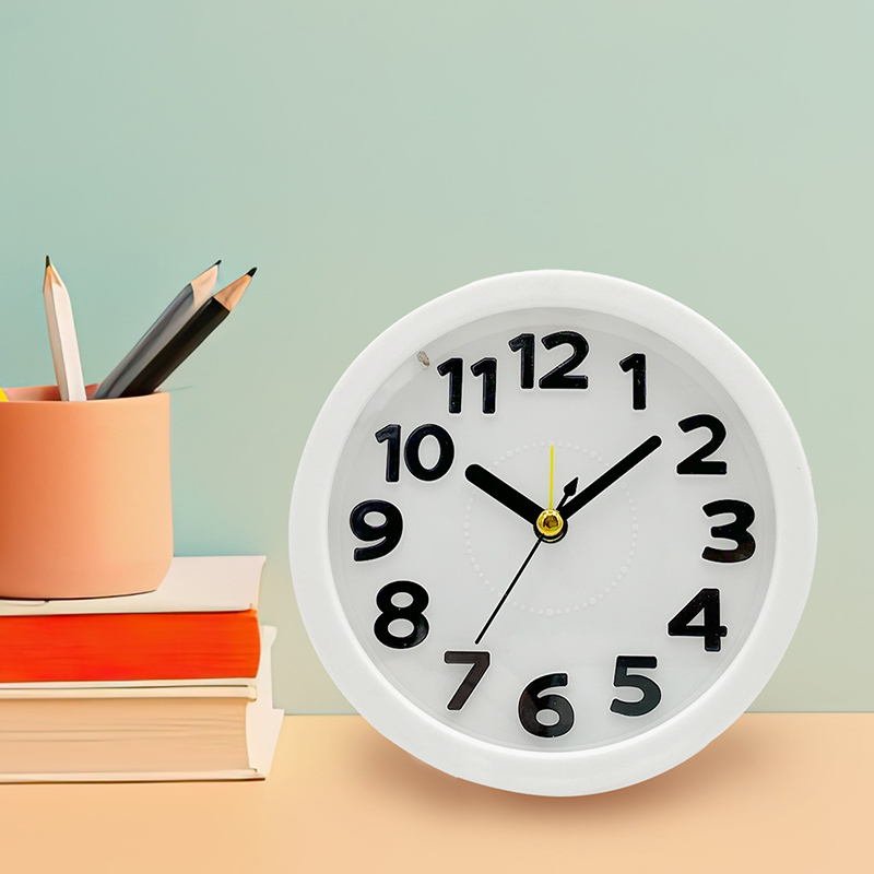 電池式小夜燈鬧鐘/單色 圓形