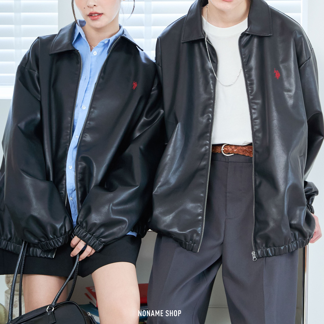 U.S. POLO ASSN. LOGO 秋冬 皮革 外套 皮外套 夾克 兩色 (男/女同款)