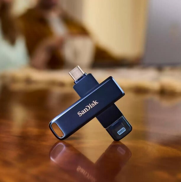 SanDisk Phone Drive 256G OTG 旋轉隨身碟 蘋果/安卓 Type-c SDIXD0N 鈦藍 / 紫藍