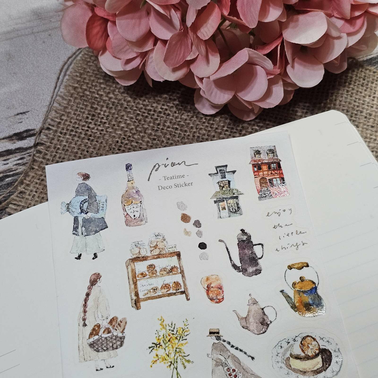 Pion Transfer Stickers - Tea Time