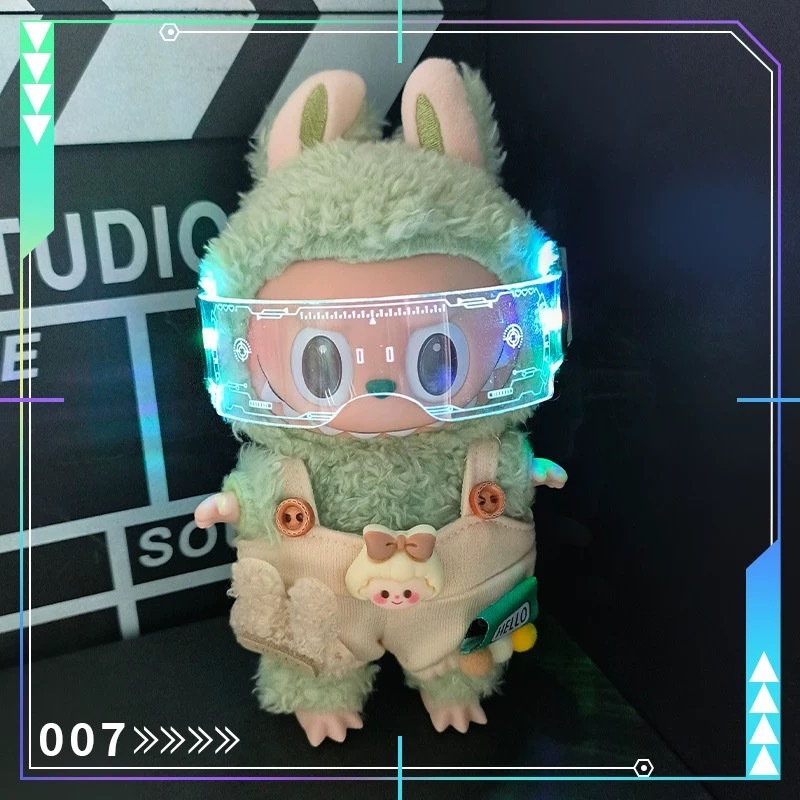 拉布布 LABUBU 心動馬卡龍 吊飾專用 配件 未來感 發光眼鏡 (無附吊飾)