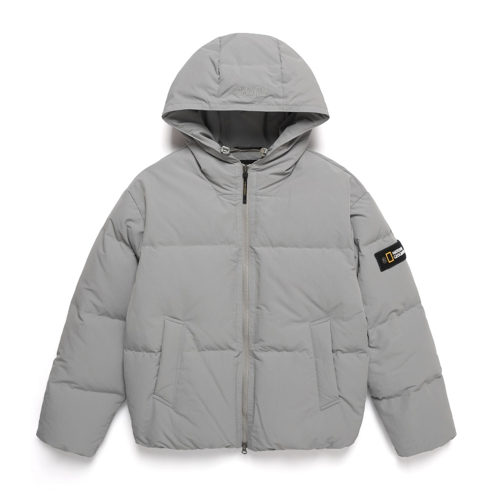 Unisex HERON Hooded Down Jacket - LICHEN KHAKI
