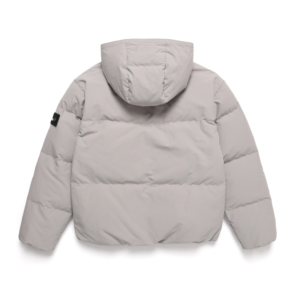 Unisex HERON Hooded Down Jacket - BEIGE