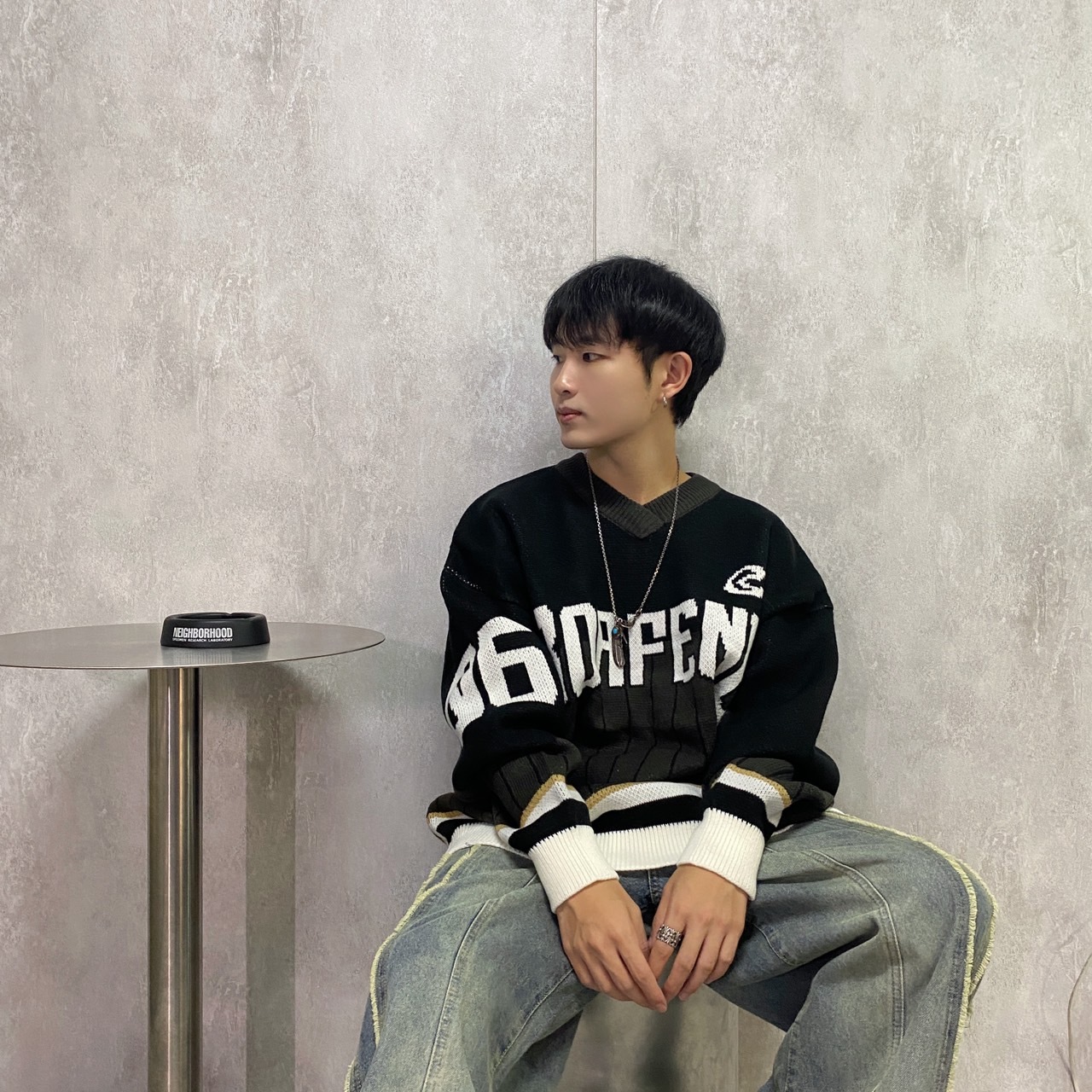 BF.BORFEND 美式復古運動風針織衫