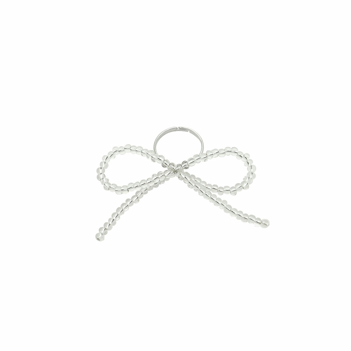 冰晶蝴蝶結珠串戒指・Ring (ERM10336)
