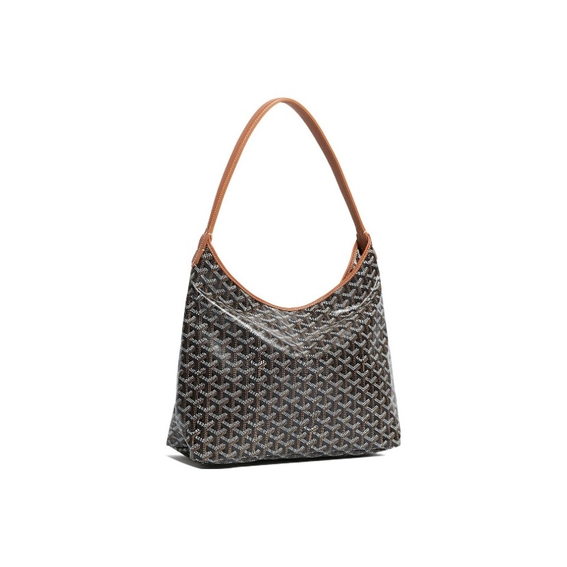 GOYARD Bohème Hobo Y 帆布拼牛皮 腋下 子母袋